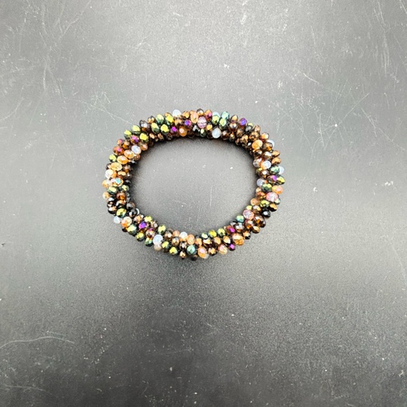 Elegant Black multicolor Beaded stretchy Bracelet - Picture 6 of 7